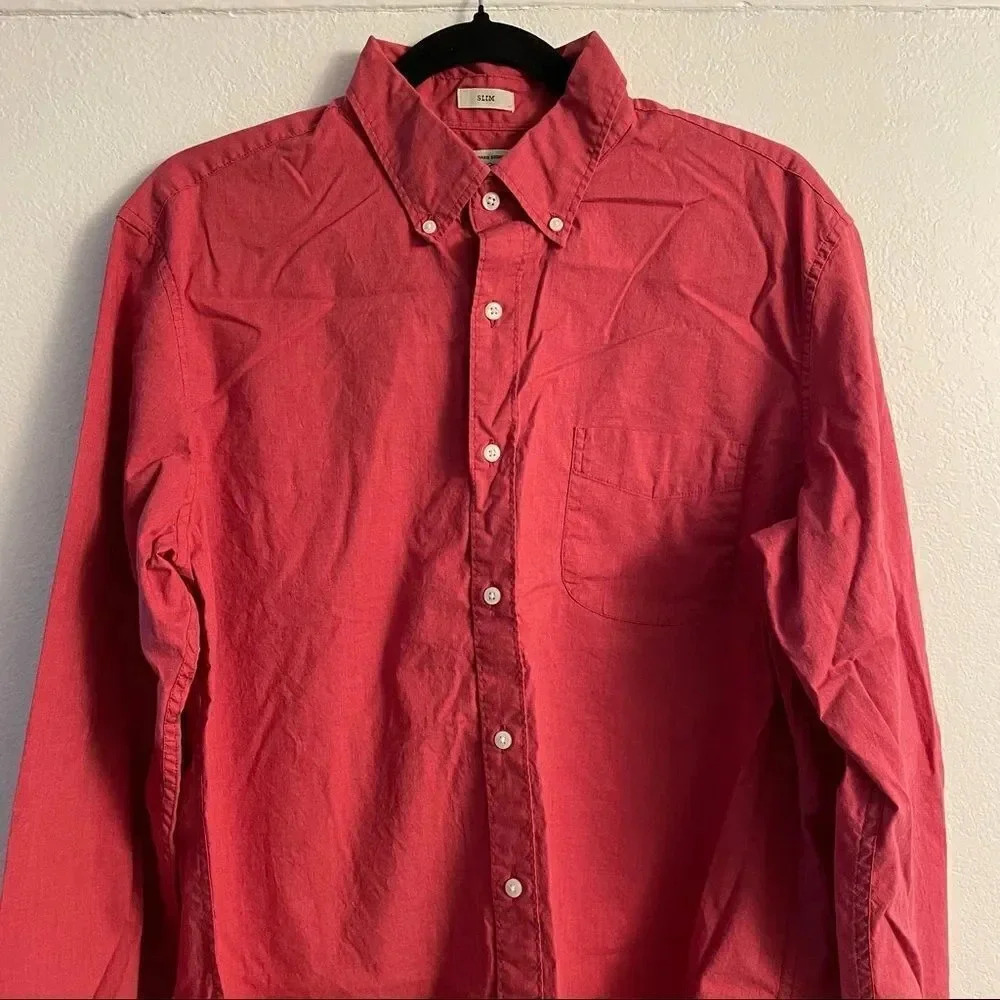 JCrew red button down  - Picture 2 of 14